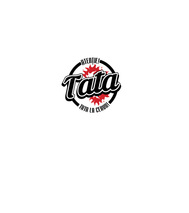 Atenție! Tata la ceaun! model roz deschis pe tricou