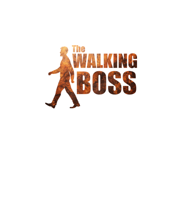 Walking boss model negru pe tricou