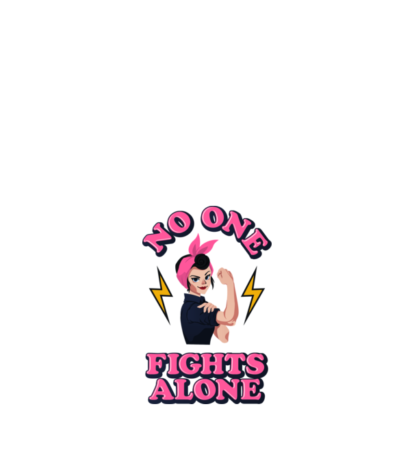 No one fights alone pinup model alb pe tricou