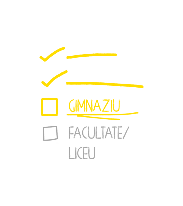 Cheklist educație - Școala primară negru model nisipiu pe tricou