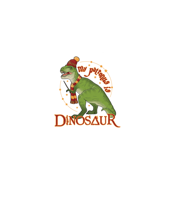 My patronus is dinosaur model negru pe tricou
