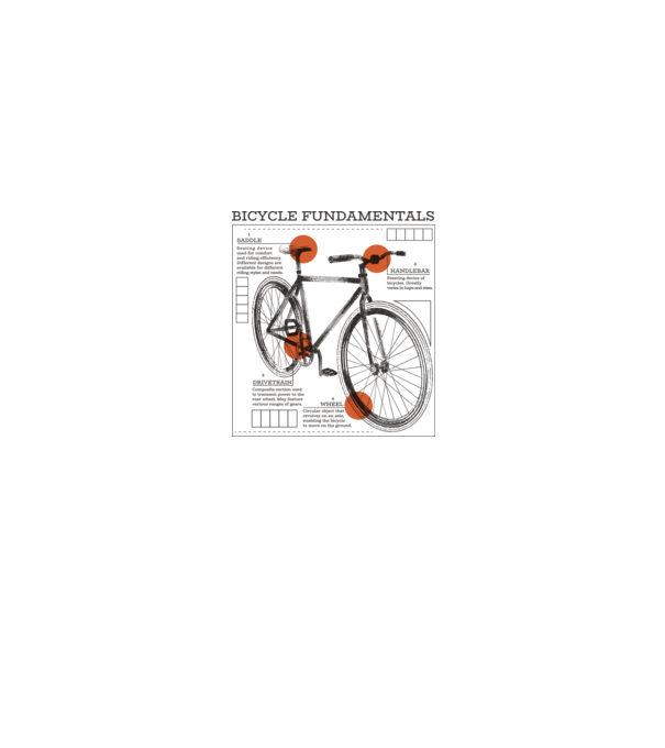 Bicycle fundamentals model gri pe tricou