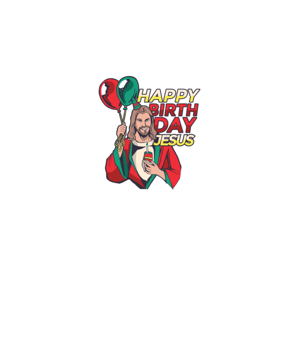 Happy Birtday Jesus! model negru pe tricou