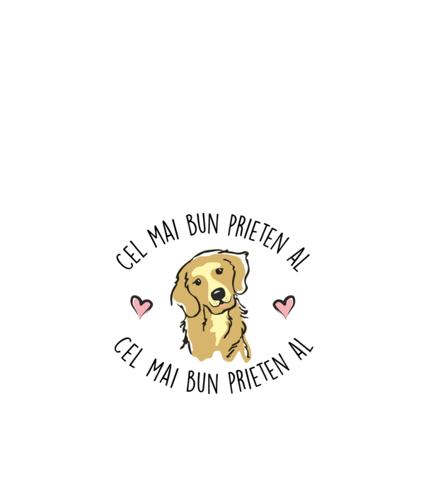 Cel mai bun prieten al meu este un golden retriever model alb pe tricou