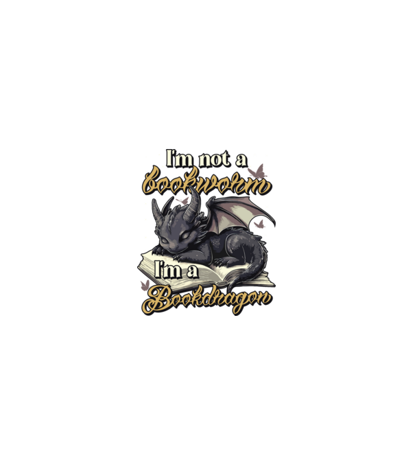 I am not a bookworm i am a bookdragon model negru pe tricou