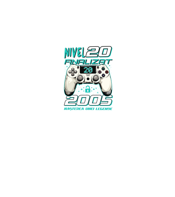 Nivel finalizat 20 2005 model negru pe tricou