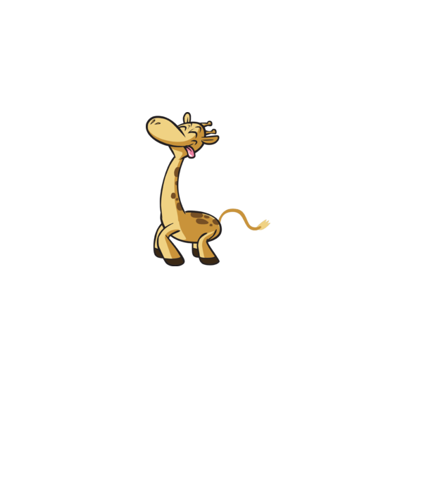 Giraffe model verde pe tricou