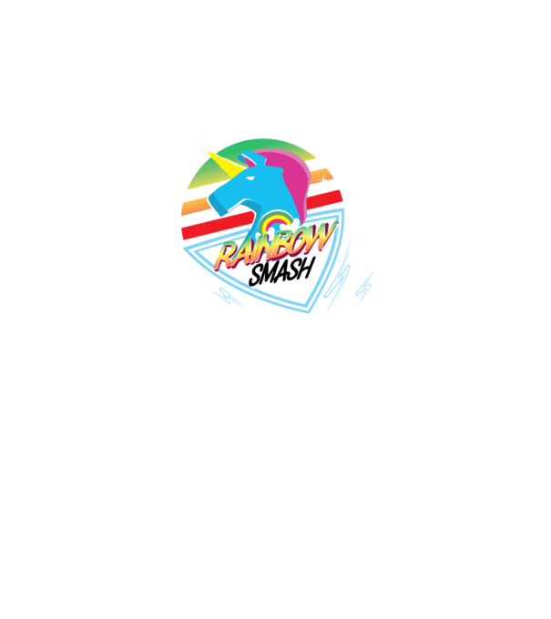 Rainbow smash model negru pe tricou