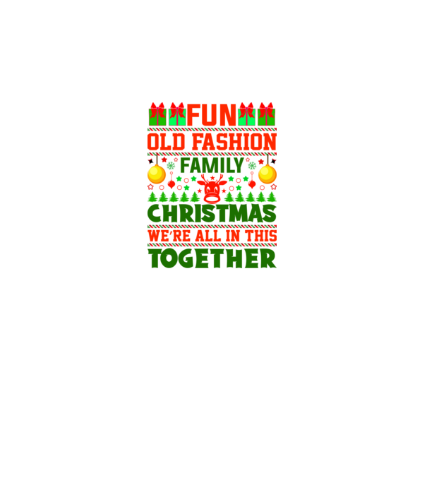 fun old fashion family christmas model negru pe tricou