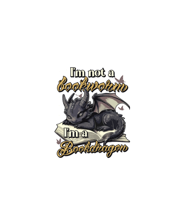 I am not a bookworm i am a bookdragon model negru pe tricou