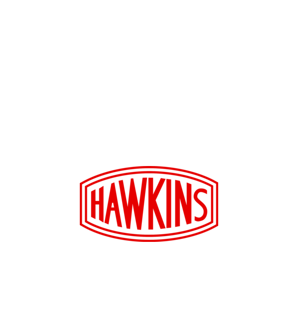 hawkins stranger things model negru pe tricou