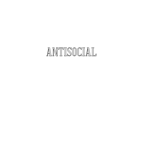 Antisocial model negru pe tricou