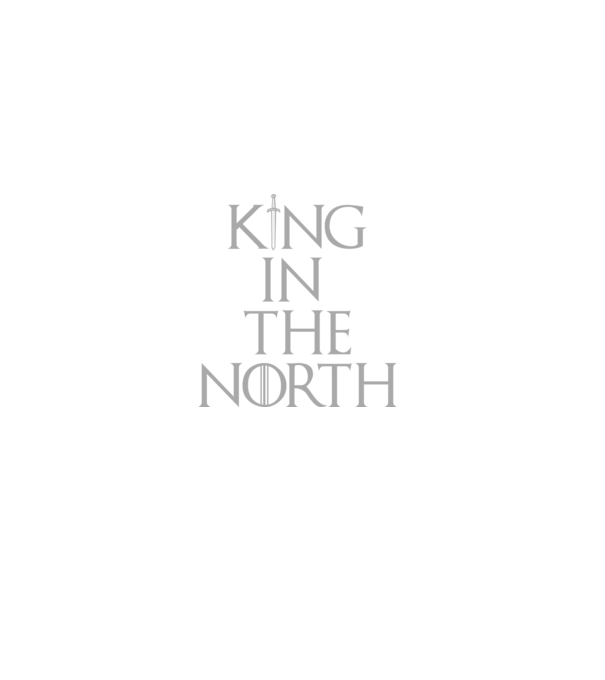 King in the North model negru pe tricou