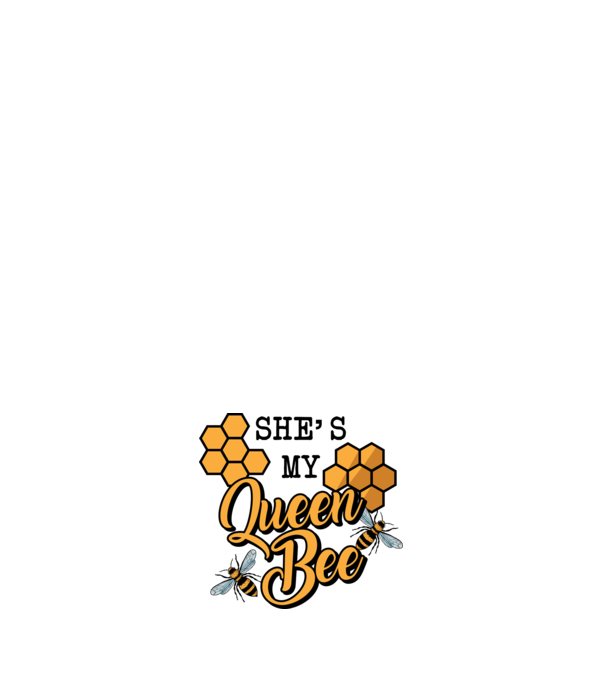 Queen Bee model albastru deschis pe tricou