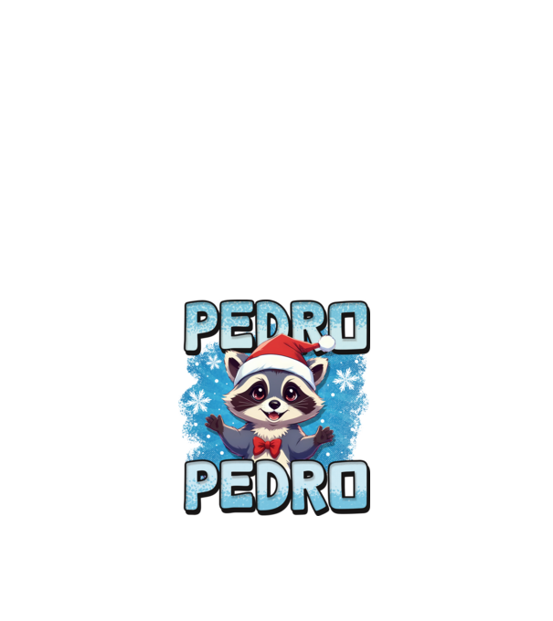 Pedro pedro retro xmas model alb pe tricou