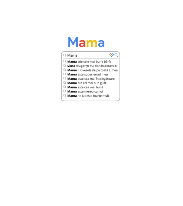 căutare Google Mama model negru pe tricou