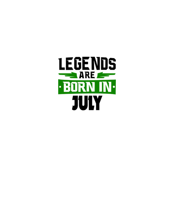 Legends are born in July model alb pe tricou