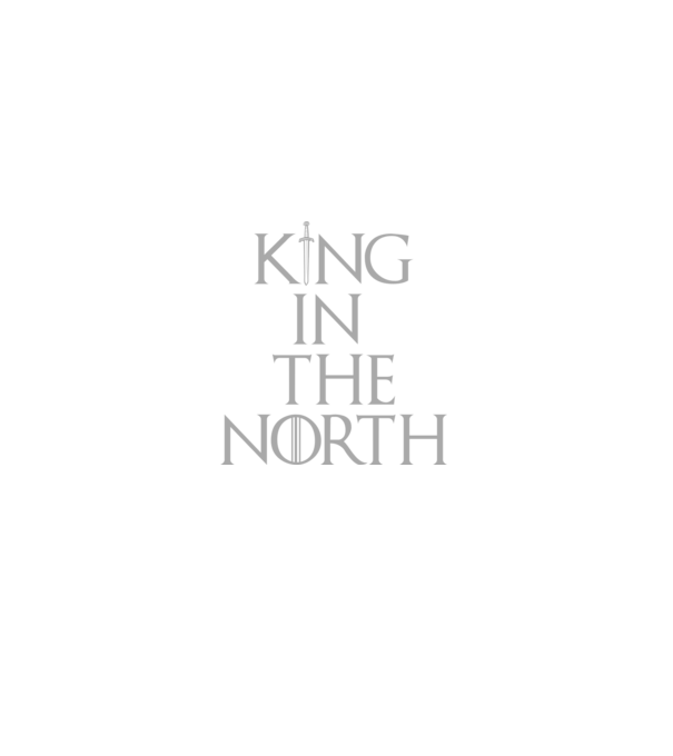 King in the North model negru pe tricou