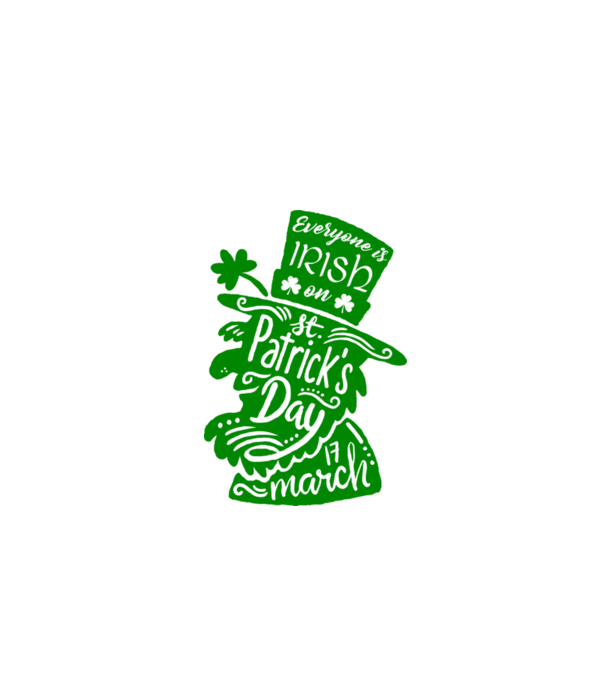 Everyone is irish leprechaun model alb pe tricou