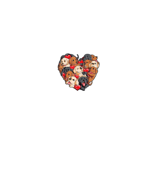 Puppy Heart model negru pe tricou