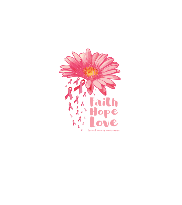 Gerbera faith hope love model negru pe tricou