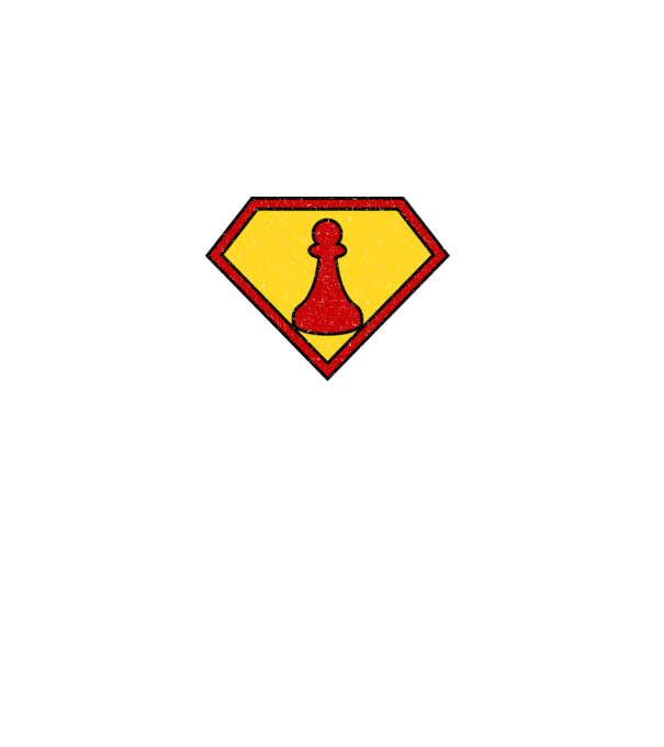 SuperChess pion de șah model albastru jeanși pe tricou