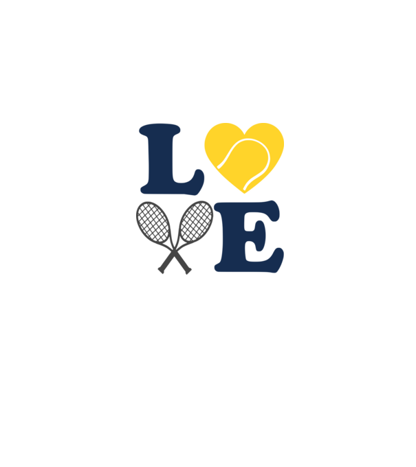 LOVE Tennis model gri pe tricou