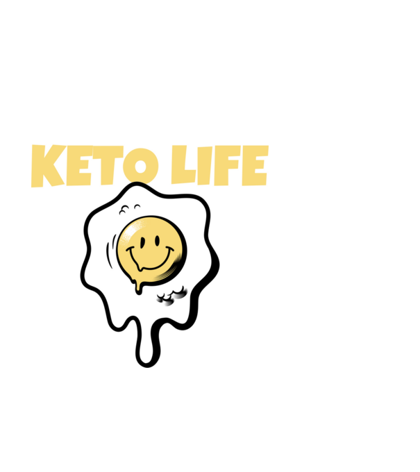 HAPPY KETO LIFE model alb pe tricou