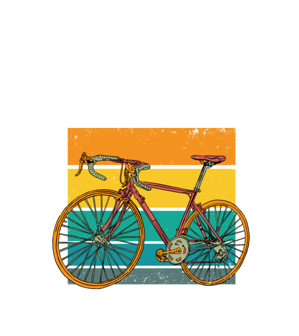 Retro bike model negru pe tricou