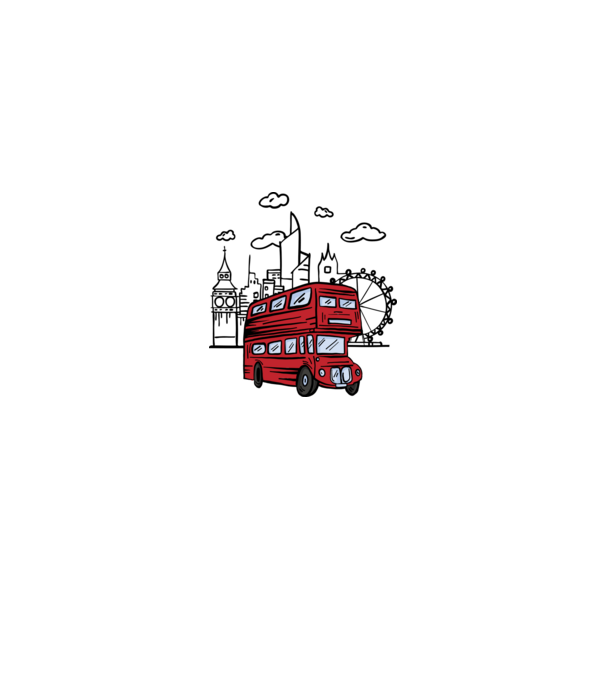 Autobuze model alb pe tricou