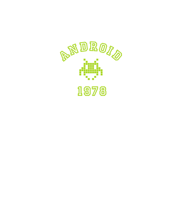 android model gri închis pe tricou