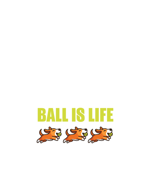 Ball is life model negru pe tricou