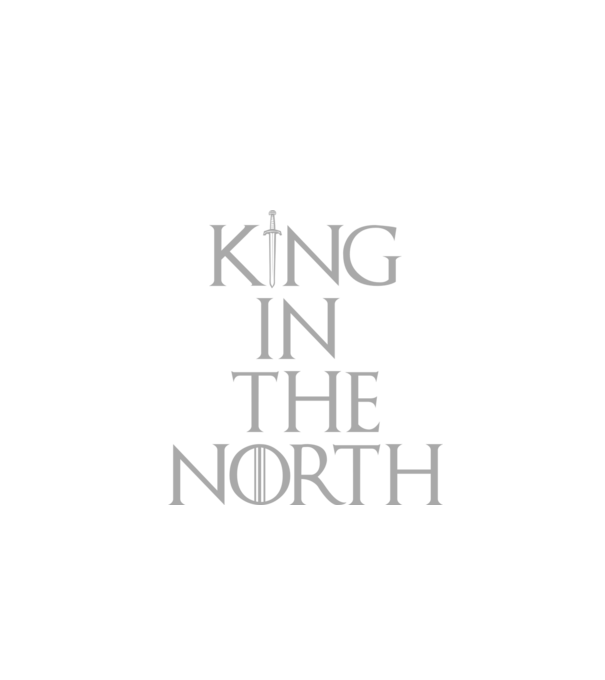 King in the North model negru pe tricou