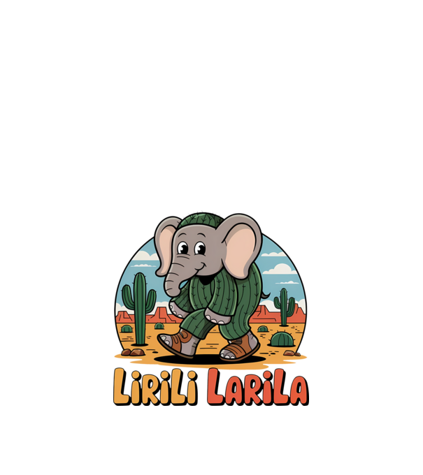 Lirili Larila model negru pe tricou