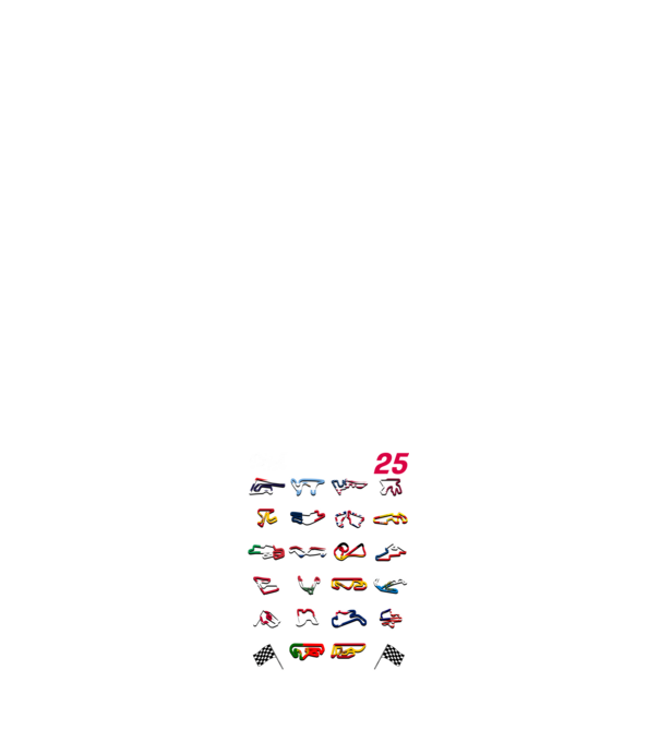 MOTOGP 25 CALENDAR Negru model albastru închis pe tricou