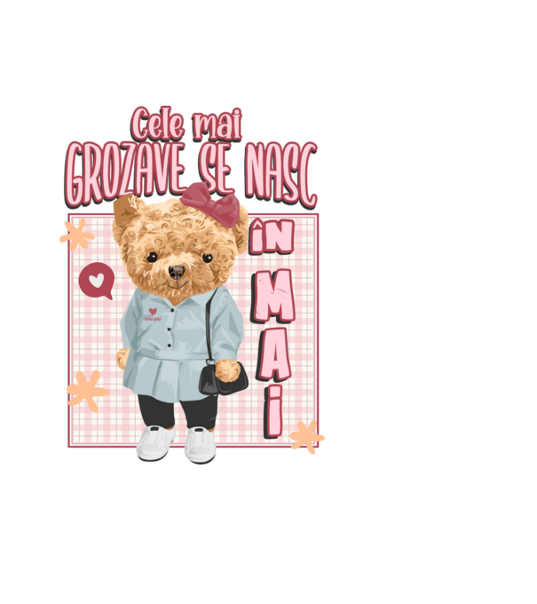 Teddy cele cool girl MAI model negru pe tricou