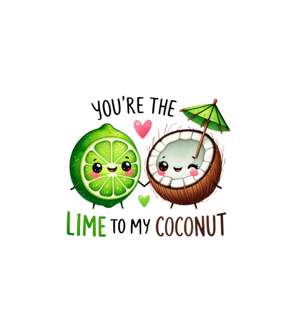 Lime to my Coconut model alb pe tricou