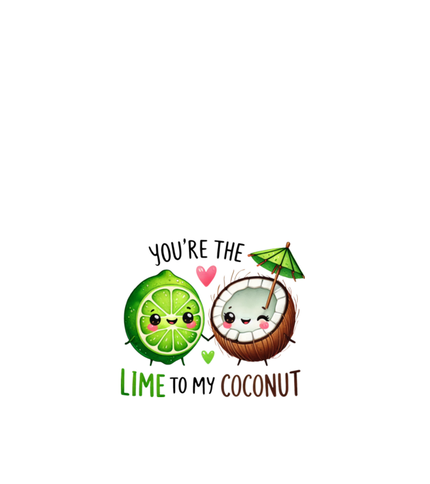 Lime to my Coconut model alb pe tricou