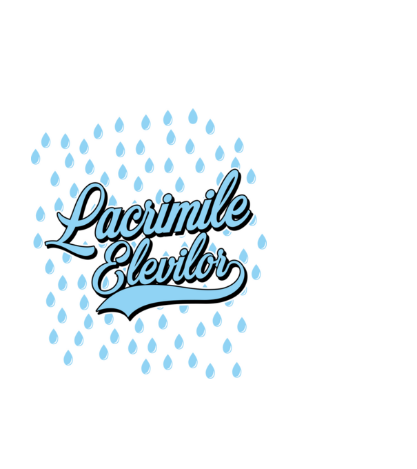 Lacrimile elevilor model alb pe tricou