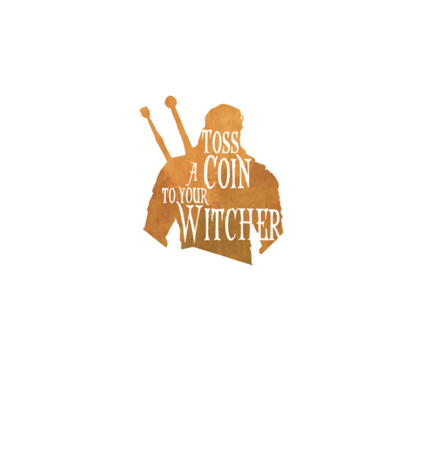 Toss a Coin to your Witcher model negru pe tricou