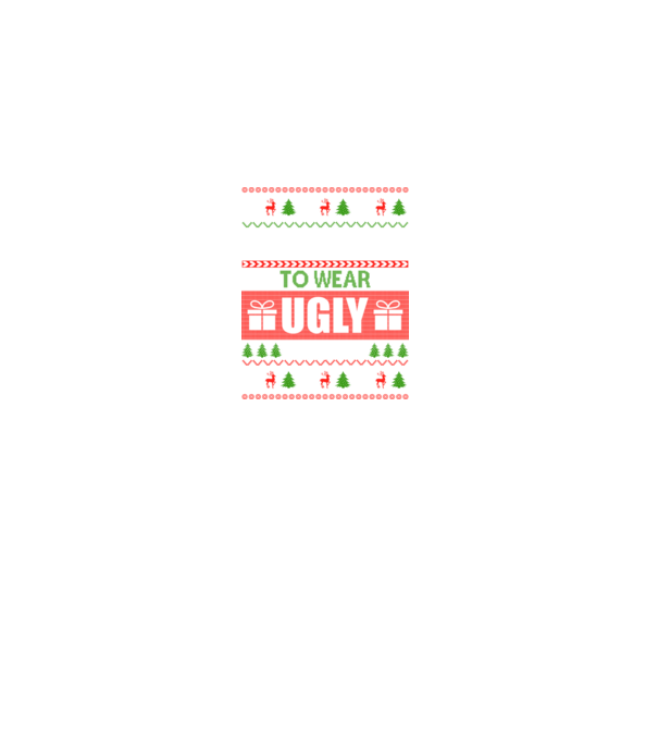 Too Cute for ugly sweater model negru pe tricou