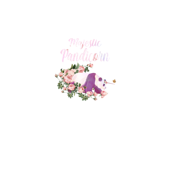Majestic pandicorn model negru pe tricou