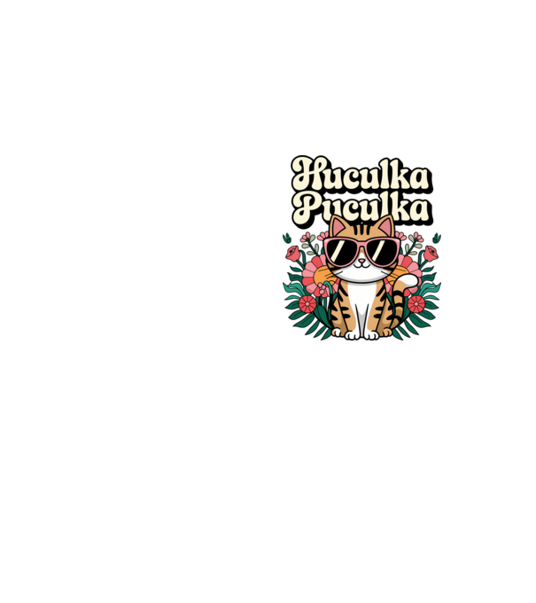 Huculka Puculka pisică 3 model galben neon pe tricou