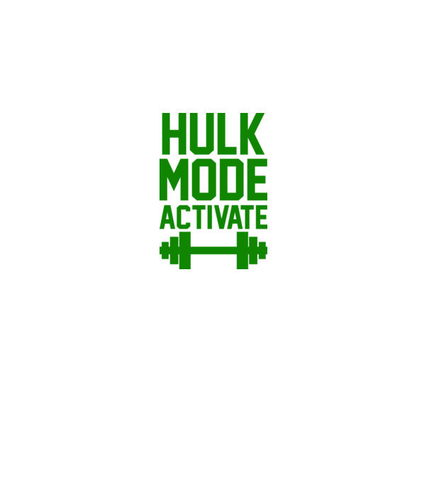 Hulk mode model alb pe tricou