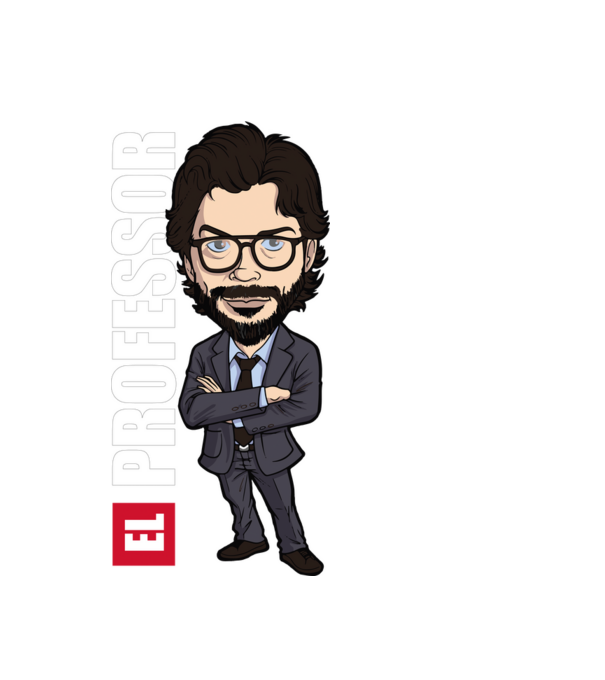 el professor drawing model negru pe tricou