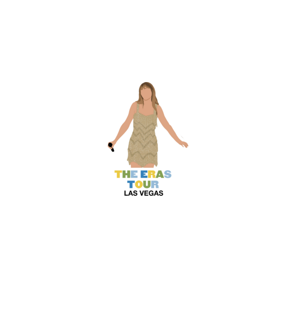 Taylor Swift The Eras Tour Las Vegas model alb pe tricou