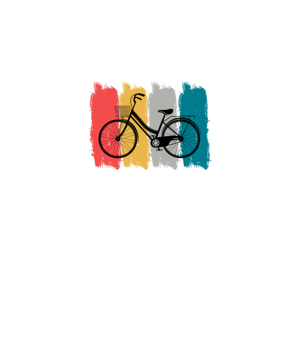 Retro city bike model negru pe tricou