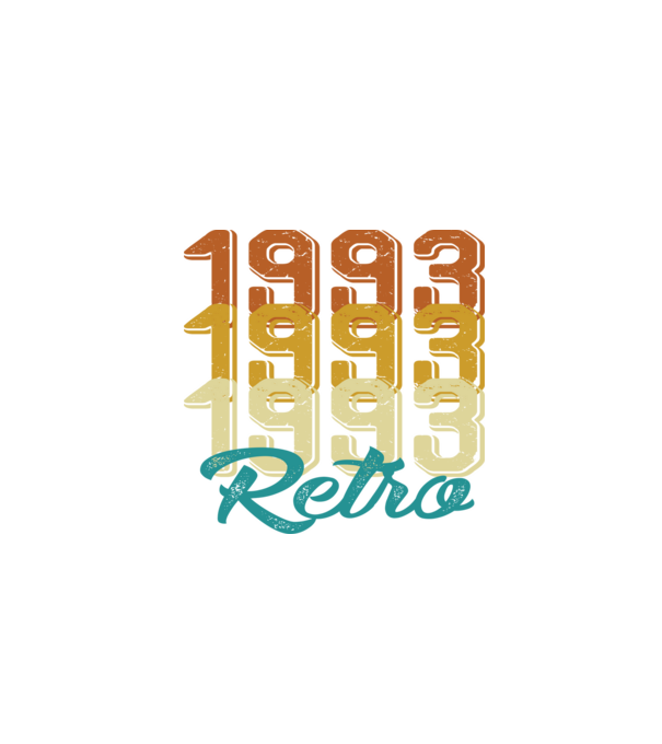 Retro 1993 model negru pe tricou