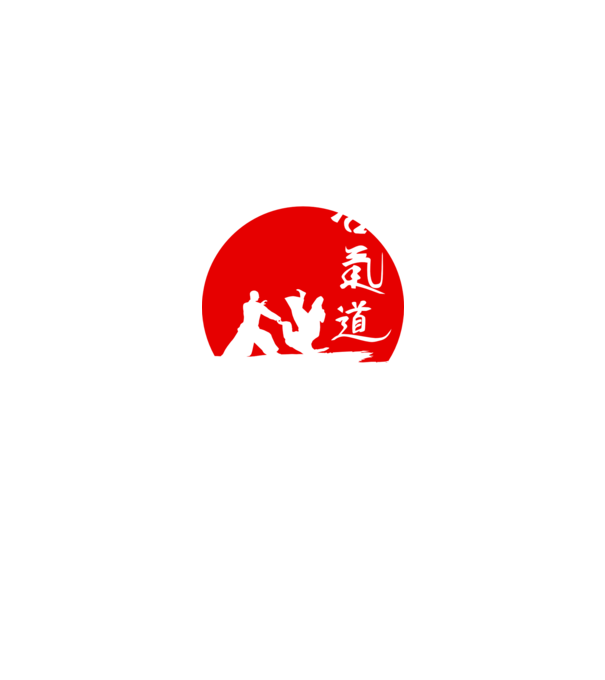 Aikido model negru pe tricou