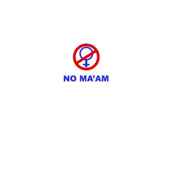 No maam eleje model alb pe tricou